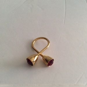 Vintage scarf clasp pin beautiful gold tone sc